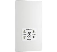 BG Electrical Evolve Prise rasoir double tension Blanc nacré 115/240 V