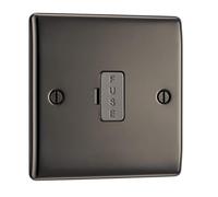 BG Electrical NBN54-01 Unité de connexion à fusible non commuté, nickel noir, 13 A