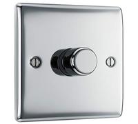 BG Electrical NPC81P Variateur d'intensité simple Chrome poli 2 voies 400 W
