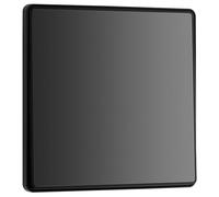 BG Electrical PCDBC12EB Interrupteur Mural Simple, 2 Voies, Bord à Bord, à Bascule, Aspect sans vis, Bords arrondis, Evolve, Noir chromé, 20 A, 16 AX, PCDBC12EB