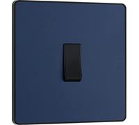 BG Electrical PCDDB13B Interrupteur mural intermédiaire simple sans vis avec bords arrondis Bleu mat 20 A 16 AX