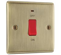 BG Electrical Unité de commande de cuisinière avec indicateur de puissance, 45 A, laiton antique
