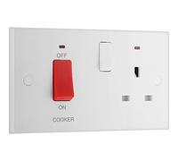 BG Electrical Unité de commande de cuisinière bipolaire avec prise unique et indicateur d'alimentation