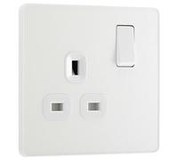 BG Electricals Evolve Prise de courant à interrupteur simple Blanc nacré 13 A
