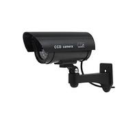 BG extérieure factice Fausse caméra de vidéosurveillance avec flash de lumière clignotante TW02 forme de balle Noir