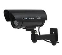 BG extérieure factice Fausse caméra de vidéosurveillance avec flash de lumière clignotante TW02 forme de balle Noir G