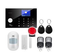 BGAZA Système D'alarme Intelligent, Filaire Et sans Fil, for La Sécurité De La Maison, Tuya, GSM, Interphone, Télécommande, Kit De Capteurs De Sirène À Numérotation Automatique(W7B12)