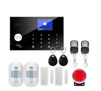BGAZA Système D'alarme Intelligent, Filaire Et sans Fil, for La Sécurité De La Maison, Tuya, GSM, Interphone, Télécommande, Kit De Capteurs De Sirène À Numérotation Automatique(W7B2)