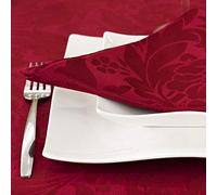 BGEUROPE - Nappe - Traitement Anti-Taches - Réf. Milano, Bordeaux, 12 Serviettes 18 x 18 (45 x 45cm)