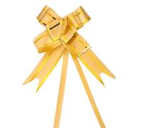 BGHYJKOL Noeuds Cadeau Emballage Nœuds à Tirer 10/20/50/100 pièces Mini Emballage Cadeau for fête, Anniversaire, des mères, Halloween, Noël, décoration de Mariage(Mini -Gold,20PCS)