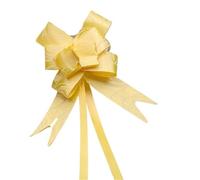 BGHYJKOL Noeuds Cadeau Emballage Nœuds à Tirer 10/20/50/100 pièces Mini Emballage Cadeau for fête, Anniversaire, des mères, Halloween, Noël, décoration de Mariage(Mini Rose-Yellow,100PCS)