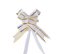 BGHYJKOL Noeuds Cadeau Emballage Nœuds à Tirer 10/20/50/100 pièces Mini Emballage Cadeau for fête, Anniversaire, des mères, Halloween, Noël, décoration de Mariage(Mini -White,100PCS)