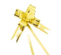 BGHYJKOL Noeuds Cadeau Emballage Nœuds à Tirer 10/20/50/100 pièces Mini Emballage Cadeau for fête, Anniversaire, des mères, Halloween, Noël, décoration de Mariage(Mini -Yellow,50PCS)