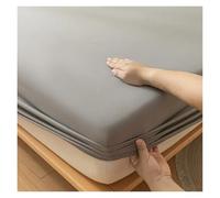 BGHYJKOL Protege Matelas Drap-Housse élastique de Luxe for lit Double 2 Personnes, Housse Matelas, Linge for Couple(Lightgrey,150x200x28cm 1pc)