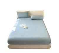 BGHYJKOL Protege Matelas Drap-Housse en Coton Lavé avec Taie d'oreiller, Bandes Élastiques, Housse De Matelas Antidérapante Et Réglable for Lit Double, King Size Queen(Color-04,California King)