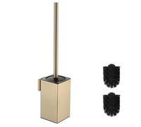 BGL Porte-brosse WC mural doré brossé - Acier inoxydable 304 élégant, anti-rouille et peu encombrant pour salles de bains modernes