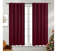 BGment Rideaux occultants avec Poche et Languette arrière pour Chambre à Coucher Isolation Thermique pour Salon 2 Panneaux de fenêtre 38W x 45L Bordeaux