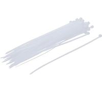 BGS 1788 | Assortiment de colliers plastique | blancs | 4,8 x 250 mm | 50 pièces