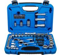 BGS 2181 | Coffret de douilles avec cliquet traversant | Gear Lock | 4,5 à 25 mm | 52 pièces