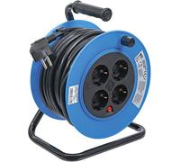 BGS Tambour de câble 15 m 3x1,5 mm² 4 prises IP 20 3000 W - 3360