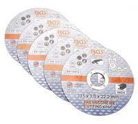 BGS 3935 | Disque à couper pour acier inoxydable | Ø 115 x 1,0 x 22,2 mm |5 pièces
