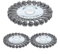 BGS 3986 | Brosse plate | brosse ronde tressée | Ø 125 mm (Lot de 3)