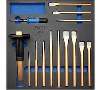 BGS 4045 | Insert de servante d'atelier 2/3 : Pointeaux, burins, chasse-goupilles | 14 pièces