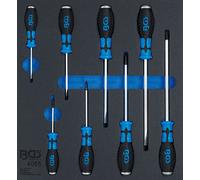 BGS 4055 2/3 Garniture pour servante d'atelier : tournevis cruciforme et à fente, 8 pcs.