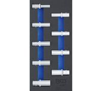 BGS 4057 | Insert de servante d'atelier 1/3 : Douilles pour clé, six pans | 12,5 mm (1/2") | 10-24 mm | longues | 9 pièces