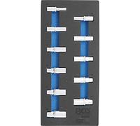 BGS 4058 | Insert de servante d'atelier 1/3 : Douilles pour clé, six pans | 10 mm (3/8") | 8-19 mm | longues | 11 pièces