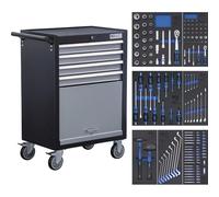 BGS 4086 | Servante d'atelier, Profil Junior | 4 tiroirs | avec 151 Outils