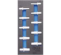 BGS 4098 | Insert de servante d'atelier 1/3 : Douilles pour clé, six pans | 12,5 mm (1/2") | en pouces | longues |10 pièces
