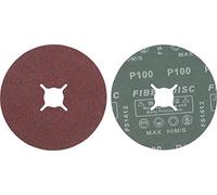BGS 42028 | Jeu de disques abrasifs à fibres | grain 100 | oxyde d’aluminium | 10 pièces