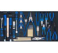 BGS-4793 Garniture pour servante d'atelier XL : jeu de marteaux, pinces et burins 28 pcs.