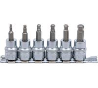 BGS technic Jeu de douilles à embouts 5109 - 10 mm (3/8") 6 pans intérieurs sphérique 3-8 mm 6 pièces