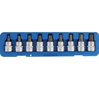 BGS Jeu de douilles à embout, entraînement carré intérieur 20 mm (3/4"), profil en T (pour Torx) 9pcs - 5189