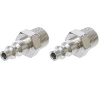 BGS 7064 | Raccord rapide à air comprimé | filetage mâle 10 mm (3/8") | États-Unis/France (Lot de 2)