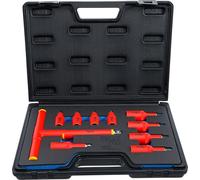 BGS 7132 | Jeu de douilles à embouts VDE | Empreinte carré femelle 10 mm (3/8") / 12,5 mm (1/2") | Six pans femelle 4-10 mm | 10 pièces