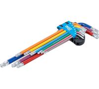 BGS 74468 | Jeu de clés allen | multicolore | extra longues | Profil T (pour Torx) avec tête sphérique T10 - T50 | 9 pièces