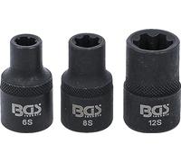 BGS 9336 | Jeu de douilles | profil cannelé (pour RIBE) M6S, M8S, M12S | 3 pièces