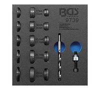 BGS 9739 | Insert de servante d'atelier 1/6 : Jeu de matrices de poinçonnage | pour capteur de stationnement | Ø 17-32 mm