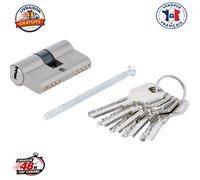 BGS Cylindre de serrure de sécurité 50 mm 25/25 mm laiton chromé, 5 clés