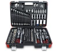 BGS technic Jeu de clés à douilles entraînement 6,3 mm 1/4" 10 mm 3/8" 12,5 mm 1/2" 176 pces ( 15217 )