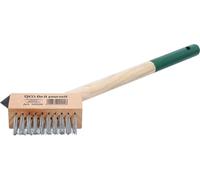 BGS DIY 50926 Brosse métallique Anti-Mauvaises Herbes avec grattoir 300 mm
