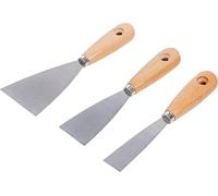 BGS Diy 85218 | Jeux de spatules | Poignée en bois | 30/50 / 80 mm | 3 pièces