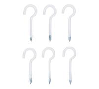 BGS Do it yourself Assortiment de crochets à visser blanc revêtement en matière plastique 60 mm 6 pièces BGS Do it yourself Quantité:1