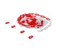 BGS Do it yourself BGS Chaîne de barriération, rouge/blanc, 4 mousquetons, plastique, 7,5 m Quantité:1
