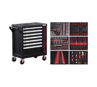 BGS Do it yourself Chariot d'atelier BGS 7 tiroirs 1 porte latérale avec 250 outils 6058 Quantité:1