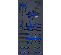 BGS Garniture de chariot d'atelier 1/3 : Jeu d'outils pour gabarit de perçage de culasse 28 pièces - 6682