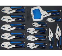 BGS Garniture pour servante d'atelier 3/3 : Jeu de pinces à grip pour carrosserie 13 pièces - 4690